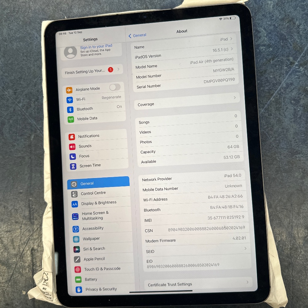 Apple iPad Air 4th gen 4g unboxed Own4Less